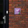 Paarse tulp - Modern Naambord Vierkant klein -sfeer1-XS