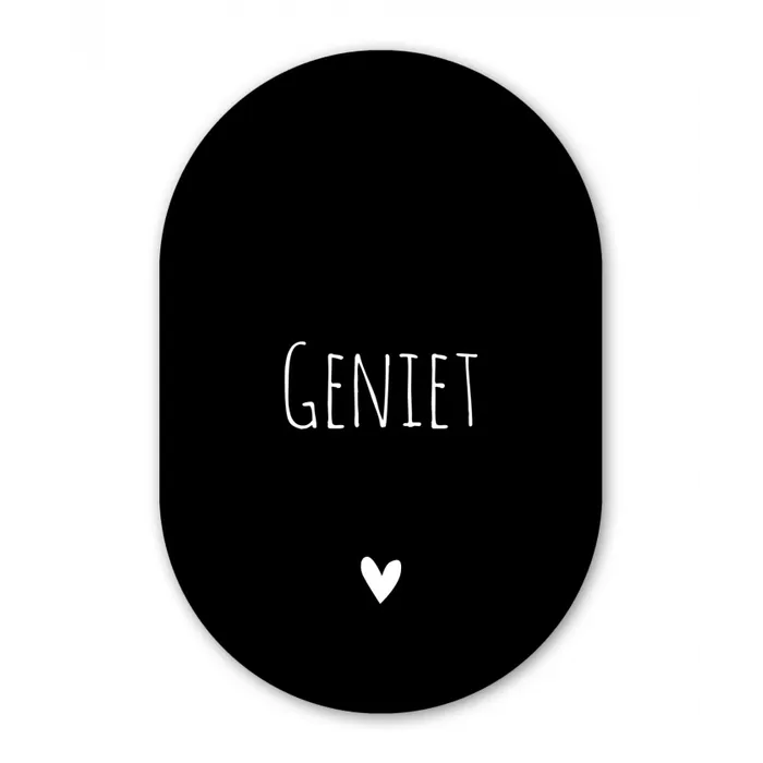 Spreuken - Geniet - Quotes Wandcirkel Ovaal Forex klein -3d