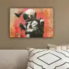 Graffiti - Astronaut - Street art - Ruimte - Banksy canvas 2cm klein -sfeer3