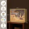 Zebra's - Savannelandschap - Gras Light Box met batterij (Wandlamp) middel -USP_websiteoverzichtNL