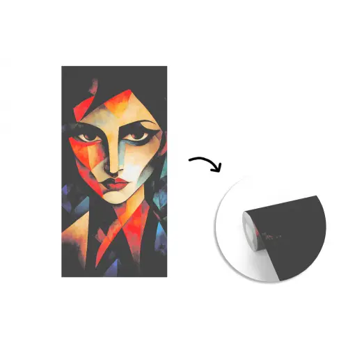 Portret - Abstract - Vormen fotobehang vinyl groot -3d