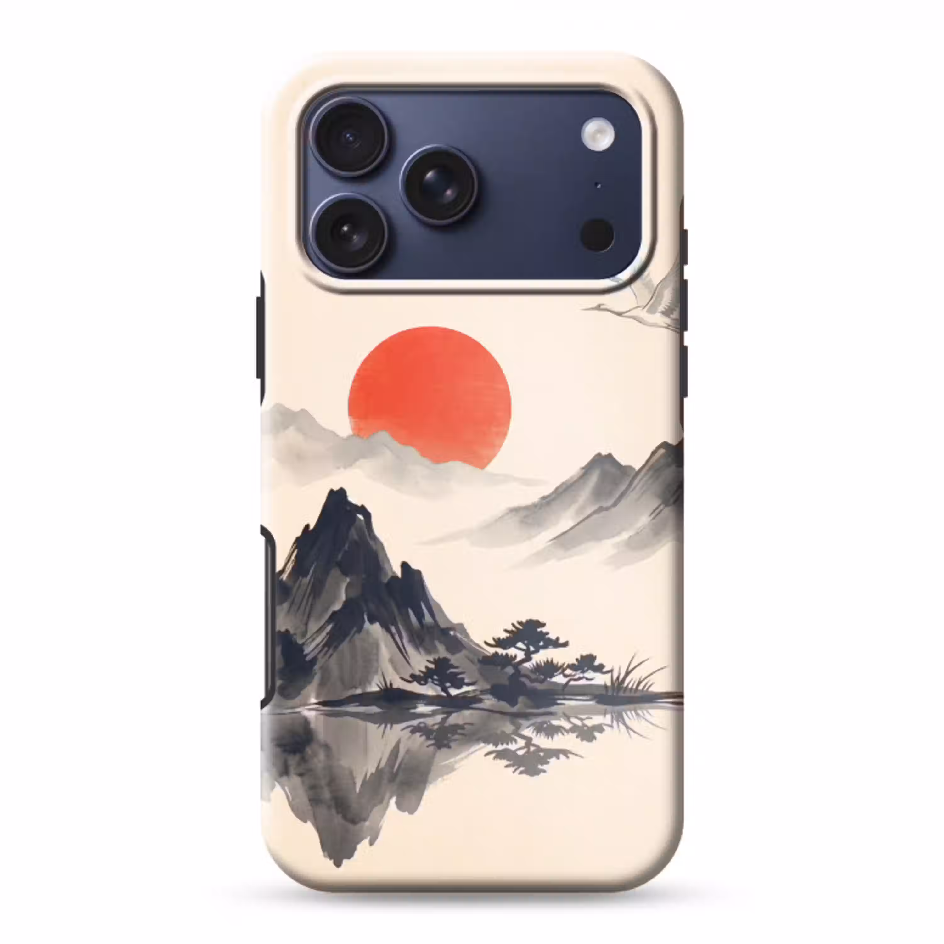 Oosters - Kraanvogels - Landschap Toughcase MagSafe Apple iPhone 17 Pro Max klein -3d