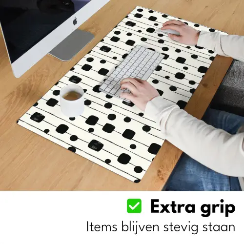 Grafisch - Modern - Zwart Muismat XXL klein 681 -sfeer3