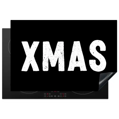 Kerst - Quotes - Xmas - Zwart - Feestdagen Inductie beschermer vinyl 3mm klein -3d