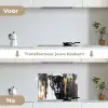 Panter - Zwart - Abstract - Verfstreken keuken achterwand spatscherm klein -voor_na_NL