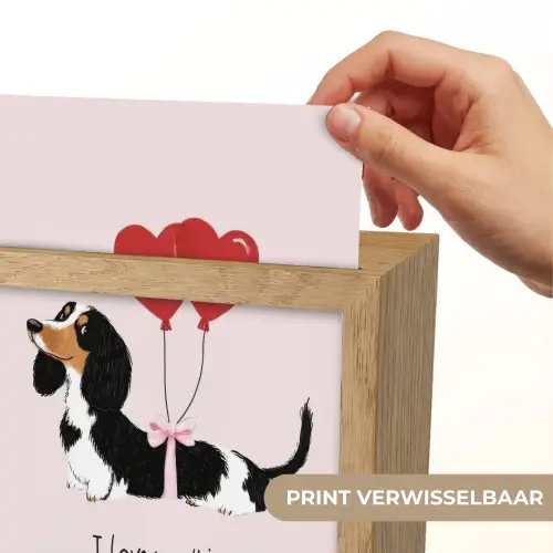 Hond - Teckel - Valentijn - Love Light Box met kabel (Wandlamp) klein -USP_websiteprintNL
