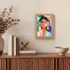 Portret - Vrouw - Modern Light Box met kabel (Tafellamp) klein -sfeer2
