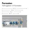 Bloemen - Blauw - Abstract Muismat XXL klein -sfeer5