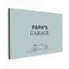 Papa's Garage met auto Tuinposter op houten frame 2 cm dik klein -3d