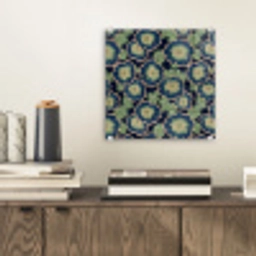 Bloemen - Borduurwerk - Patroon - Blauw - Groen plexiglas 5mm klein 11 -sfeer1