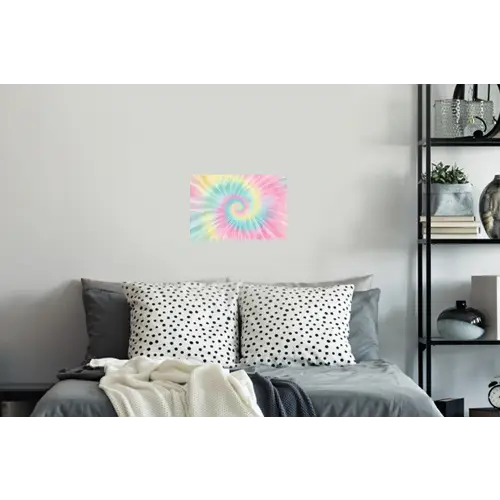 Pasteltinten - Tie dye - Roze Muursticker klein -slaapkamer