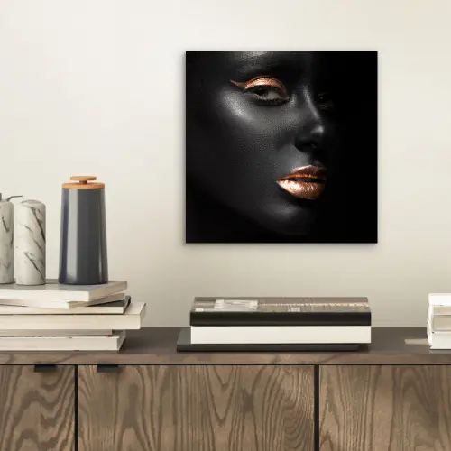 Vrouw - Make-up - Koper - Zwart aluminium wit klein -sfeer1