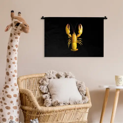 Kreeft - Geel - Stippen - Effen Wandkleed katoen klein -wsfeer5_kind