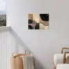 Abstract - Vlakken - Zwart - Rond tuinposter los doek klein -sfeer8