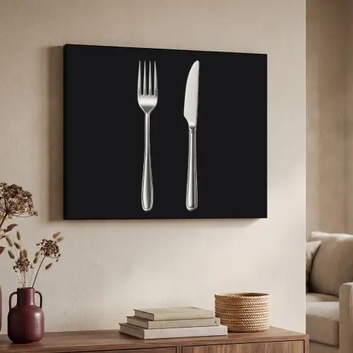 Bestek - Klassiek - Elegant Textielframe zwart klein -sfeer3