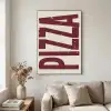 Pizza - Vintage - Decoratie - Japandi Textielframe zwart klein -sfeer1