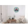 Vlinder - Sierlijk - Bloemen - Bladeren Wandcirkel aluminium klein -woonkamer