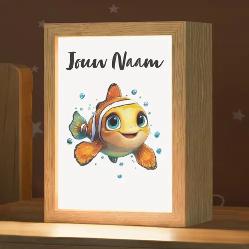 Clownvis - Oranje - Vis - Water Light Box met kabel (Kinderlampje) klein -zzz_3d_website