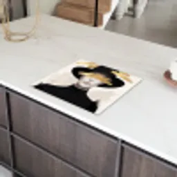 Vrouw - Portret - Modern - Goud - Kunst Inductie beschermer vinyl 3mm middel -sfeer8