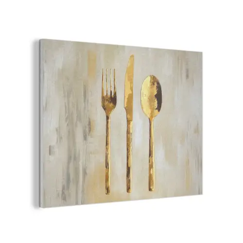 Verf - Goud - Bestek PET vilt klein -3d