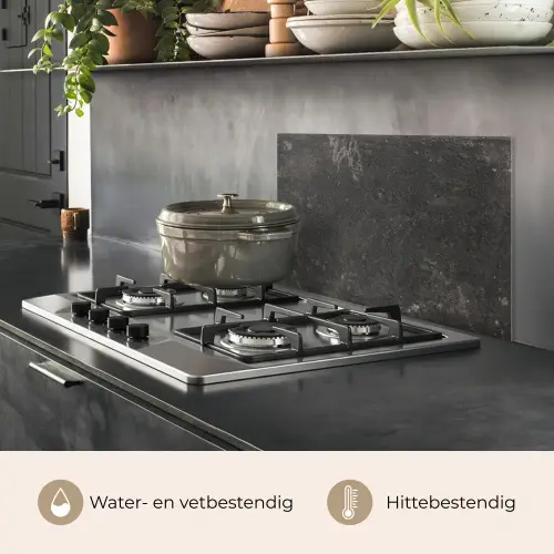 Beton - Muur - Zwart - Vintage - Industrieel keuken achterwand spatscherm klein -usp_NL