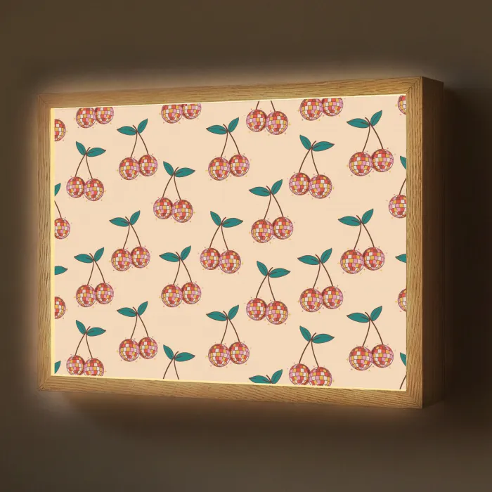 Kers - Disco - Patroon Light Box met batterij (Wandlamp) middel 907 -z3d_website