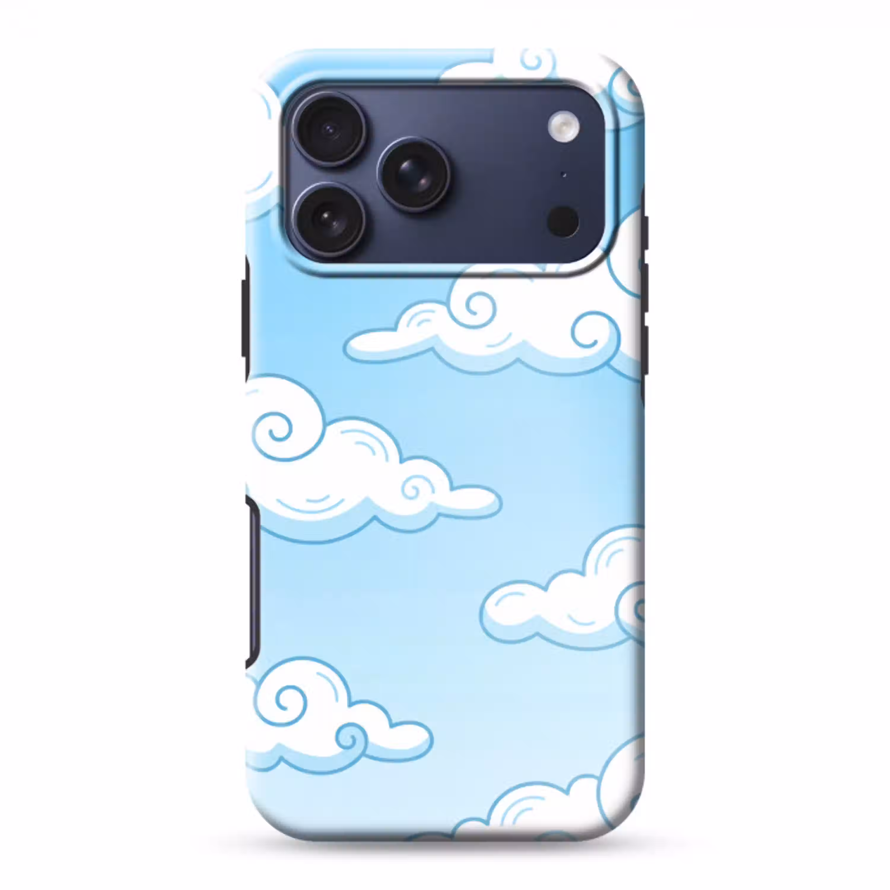 Wolk - Lucht - Cartoon - Blauw - Wit Toughcase MagSafe Apple iPhone 17 Pro Max klein -3d