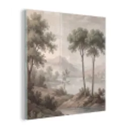 Bomen - Meer - Bergen - Illustratie plexiglas 5mm klein -z3d