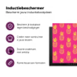 Ananas - Trendy - Roze Inductie beschermer vinyl 3mm klein 276 -zzzzzzz-cc-usp