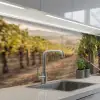 Druiven - Wijngaard - Zonlicht keuken achterwand 2 middel -3d_schuin