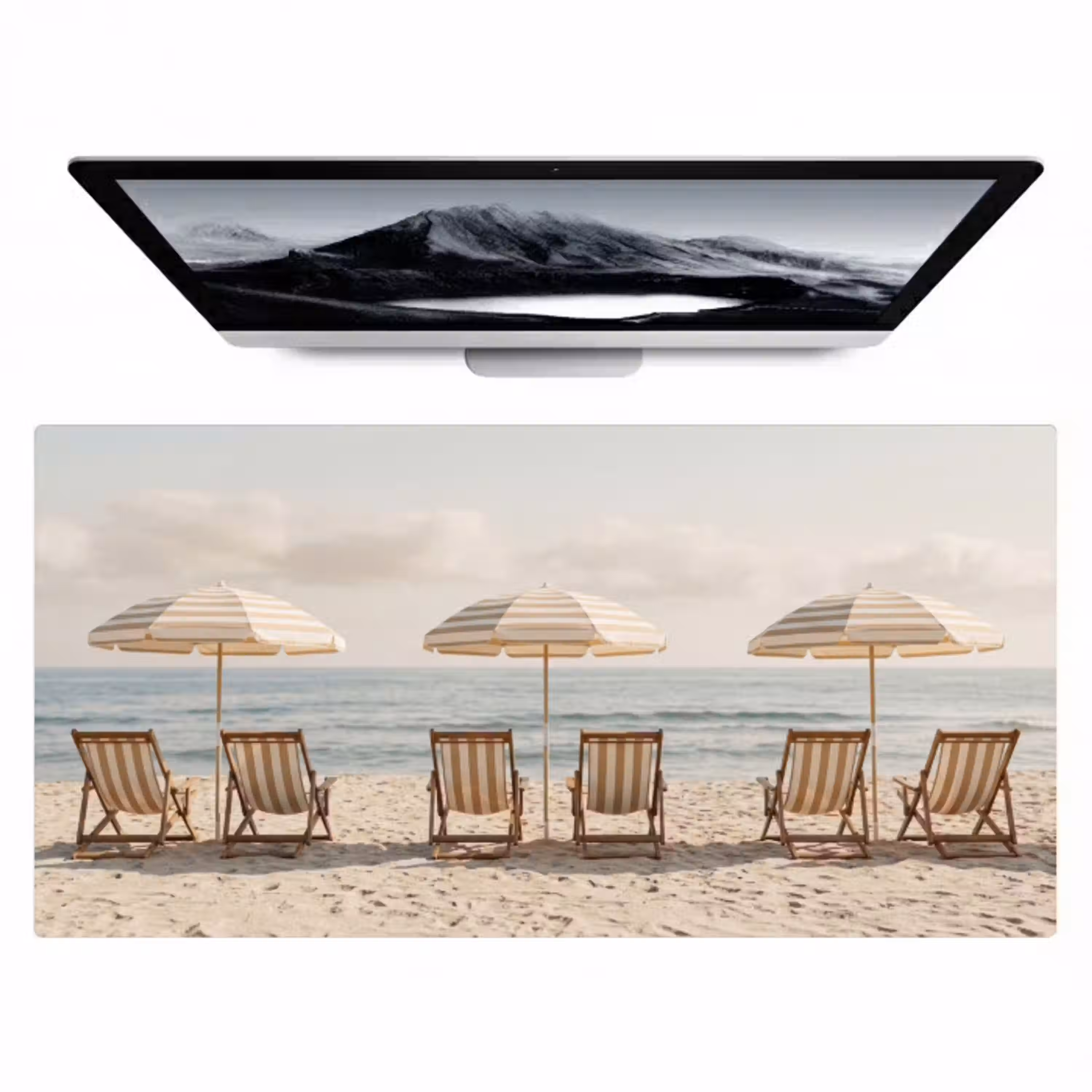 Strand - Stoelen - Parasol Muismat XXL klein -zzz3d