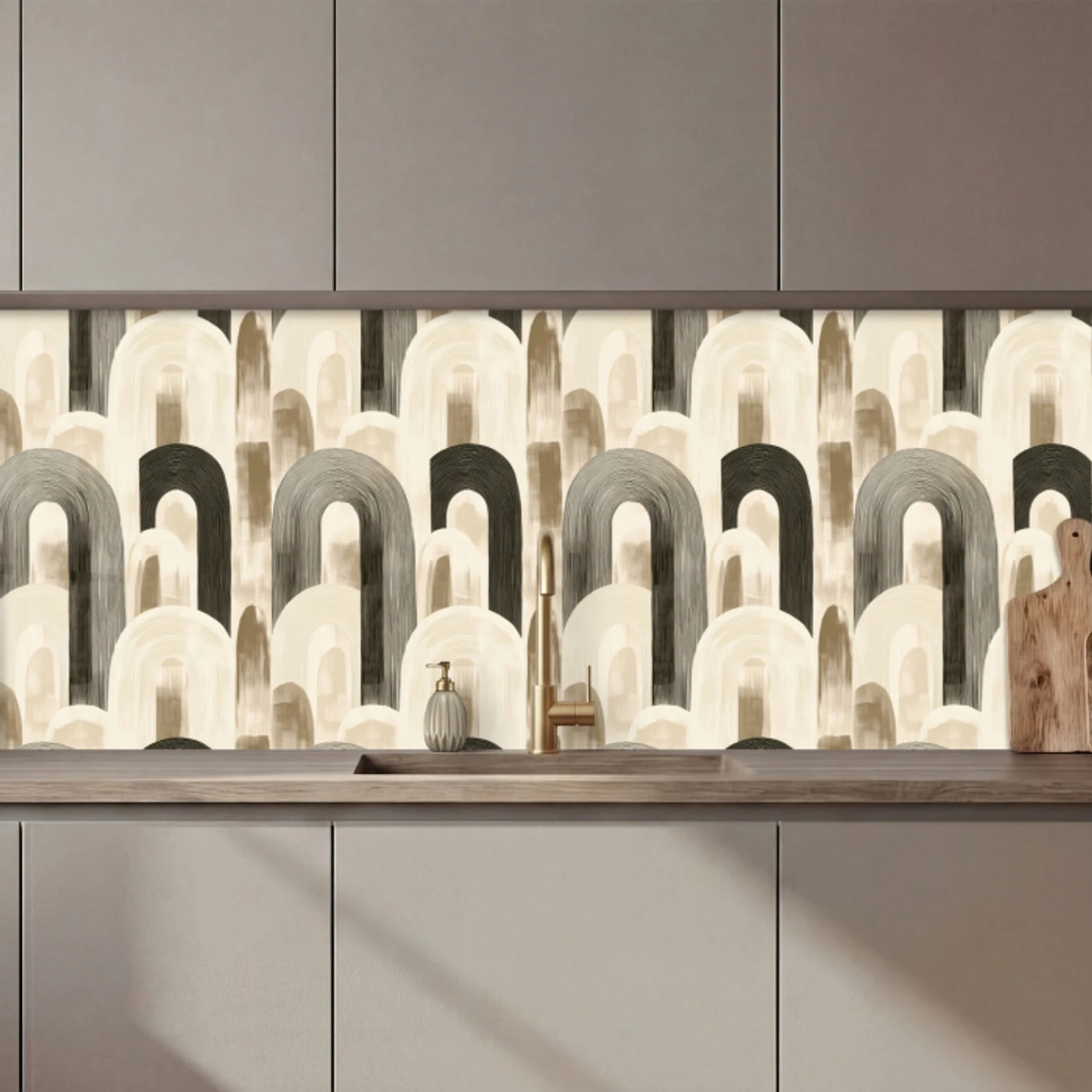 Abstract - Patroon - Bogen keuken achterwand 2 middel 871 zz_3dshopping