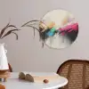 Dynamisch - Abstract - Kleurrijk - Zwart Akoestische PET Vilt - Rond klein -sfeer3