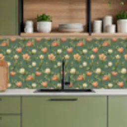 Tulpen - Botanisch - Groen keuken achterwand 2 middel 871 -sfeer3