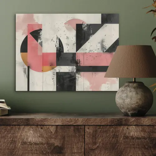 Roze - Abstract - Aesthetic - Modern - Vormen PET vilt klein -sfeer2