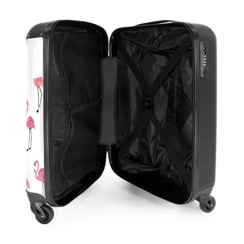 Flamingo feestje NBS - Handbagage koffer - Kinderen Unisex middel -binnenkant