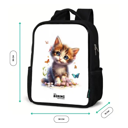 Vera vlinderkitten Rugzak - Zwart middel -productfoto_formaten