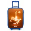Oranje lichtvoetballer in zweefmoment Kinderkoffer - Blauw klein -zz3dotto