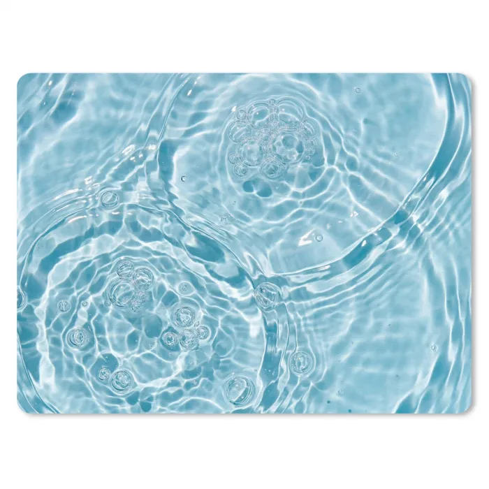 Water - Blauw - bubbels muismat rubber klein -3d