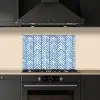 Patroon - Streep - Blauw keuken achterwand spatscherm klein 900 -sfeer1