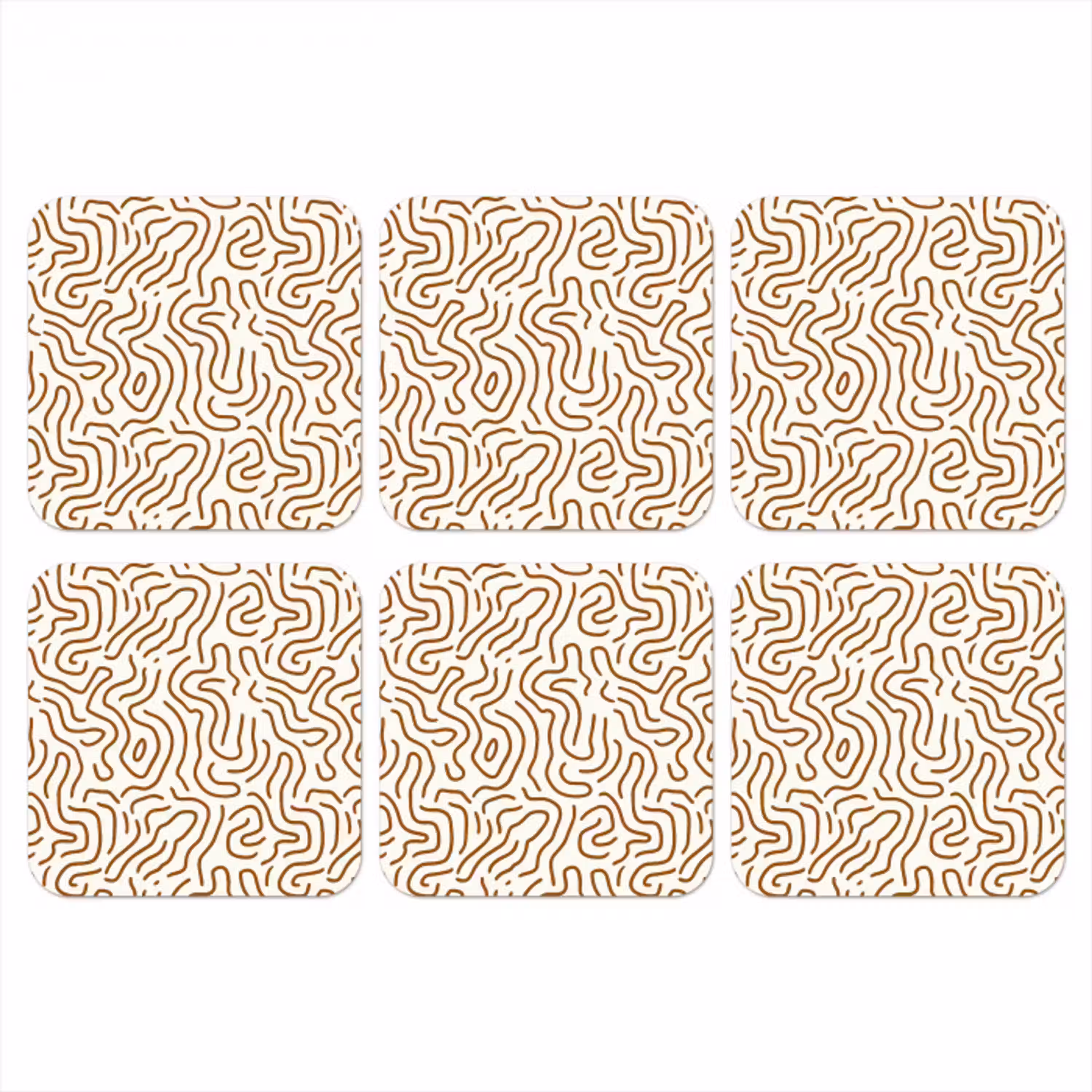 Minimalistisch - Patroon - Terracotta onderzetter kurk middel 366 -3d