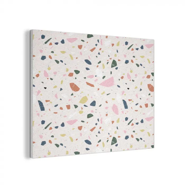 Terrazzo - Patroon - Kleurrijk PET vilt klein 837 -3d