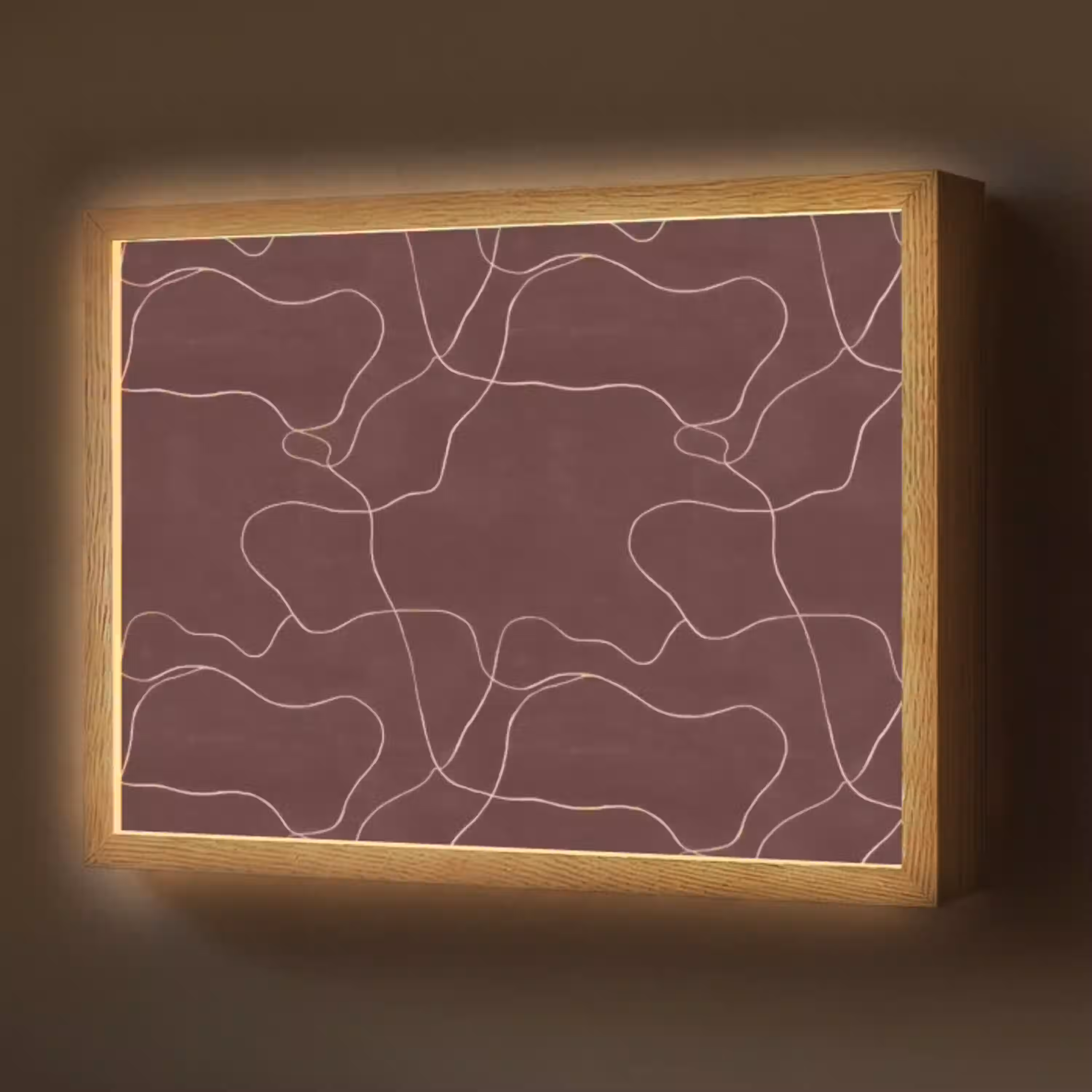 Abstract - Modern - Bruin Light Box met batterij (Wandlamp) middel 907 -z3d_website