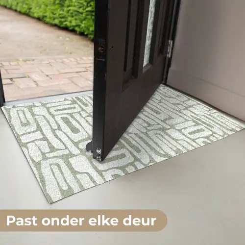 Groen - Wit - Kronkelen Deurmat klein 898 -USP_NL