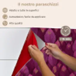 Bladeren - Patroon - Burgundy keuken achterwand spatscherm klein 900 -spatscherm_IT