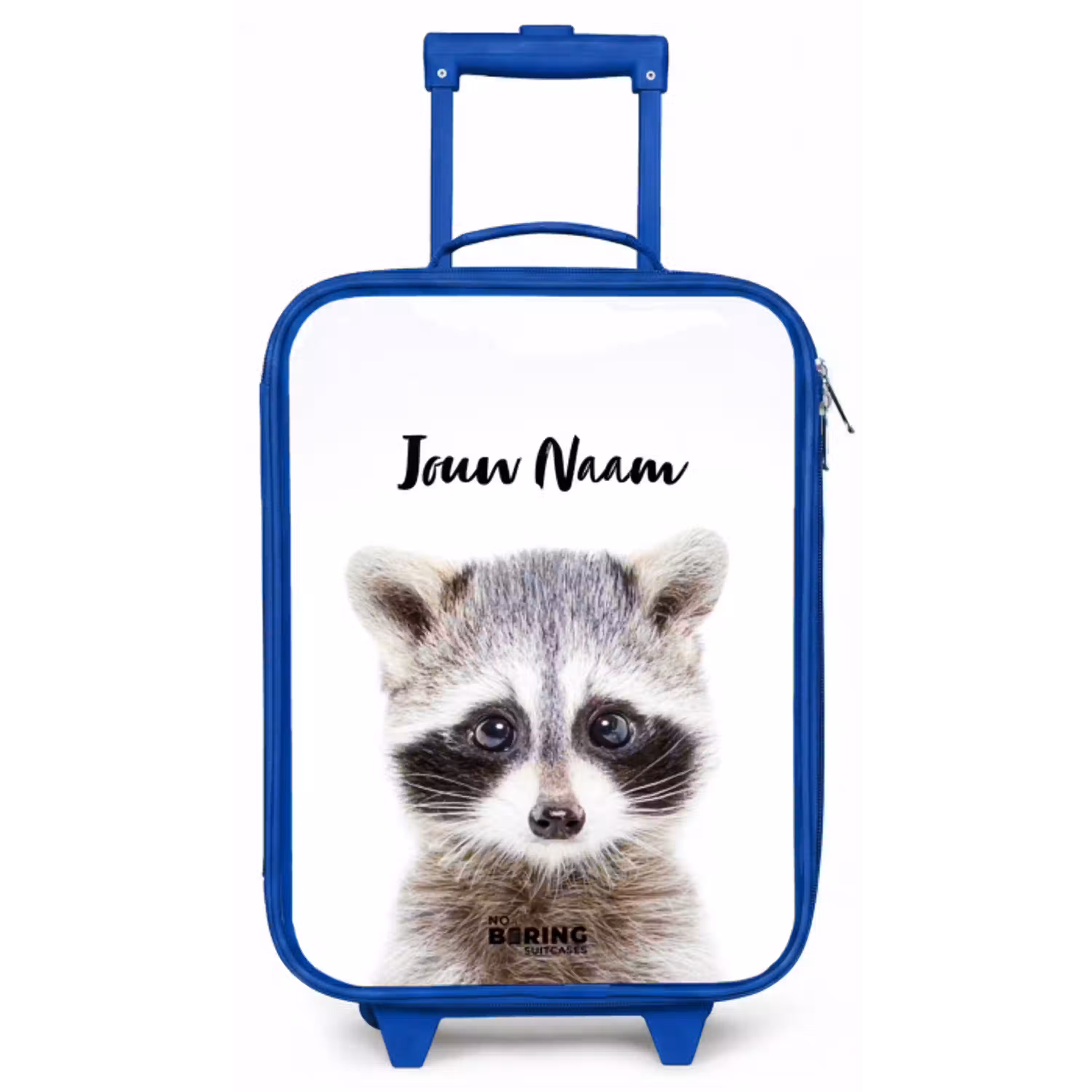 Rachid Racoon Kinderkoffer - Blauw klein -zz3dotto