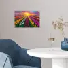 Tulpenveld - Zonsondergang - Kleurrijk poster papier klein -sfeer3