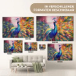 Pauw - Dieren - Schilderij - Regenboog plexiglas 5mm klein -sfeer7