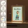 Cartoon - Dino - Oranje - Stekels Light Box met kabel (Kinderlampje) klein -USP_NL