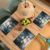 Sneeuwpop - Sneeuw - Winter - Bos Placemat vinyl groot -zzsfeer5_Kitchenyeah-website